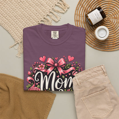 Mom_Floral_T-Shirt_Heart_and_Book_berry