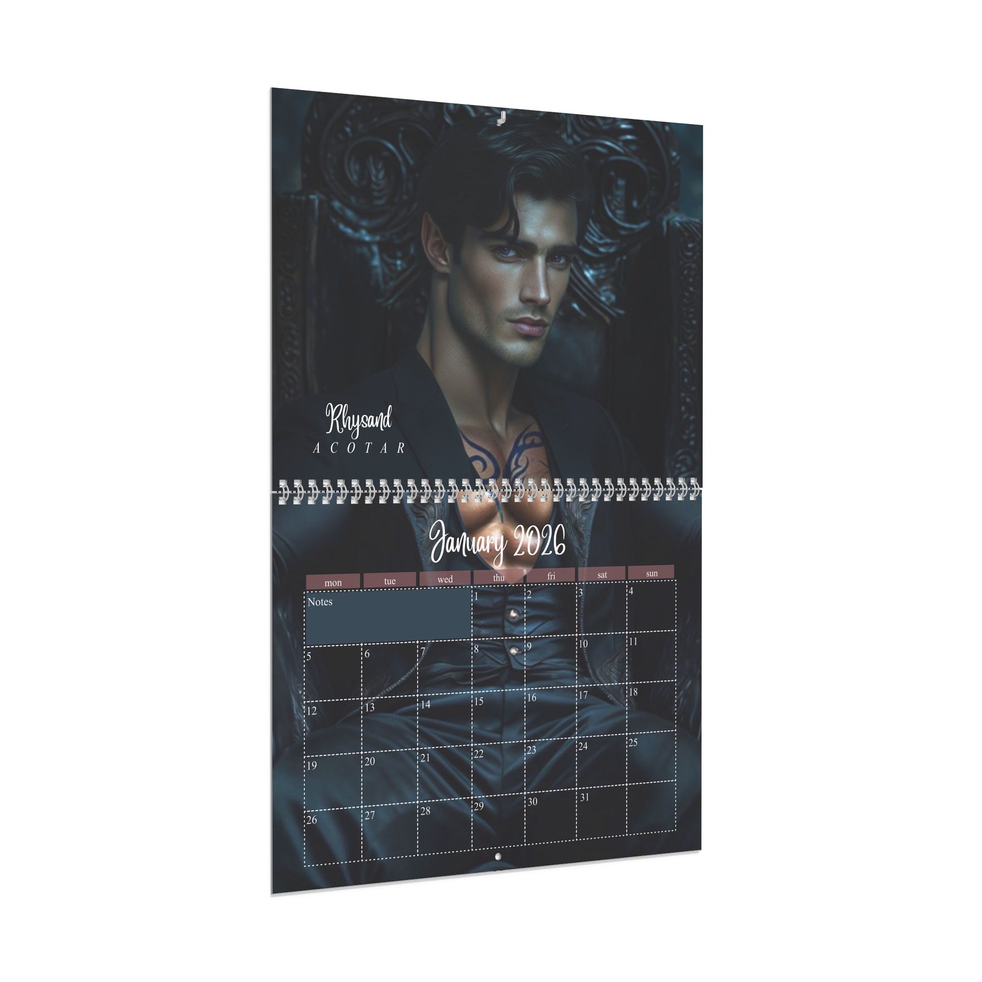 My_Book_Boyfriends_2026_Wall_Calendar sideview