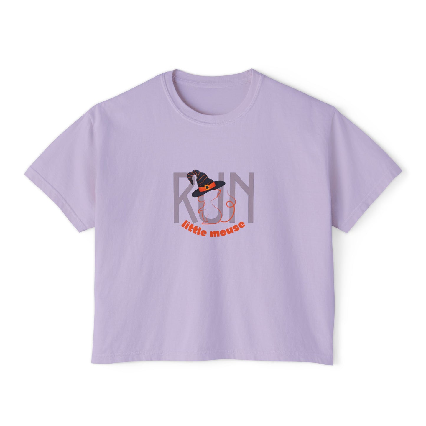 Run, Little Mouse Boxy Tee Orchid