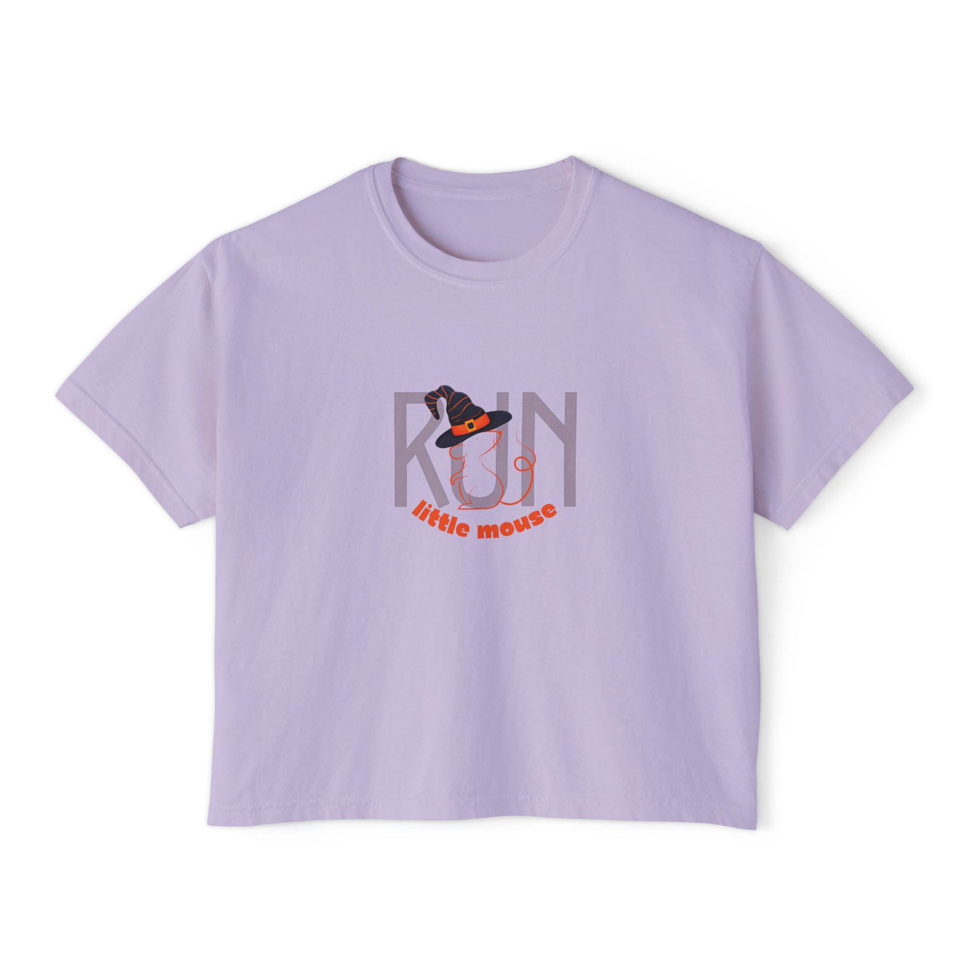 Run, Little Mouse Boxy Tee Orchid