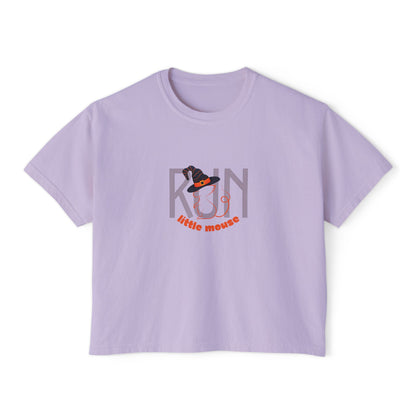 Run, Little Mouse Boxy Tee Orchid