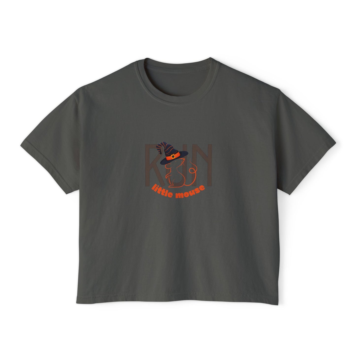 Run, Little Mouse Boxy Tee Pepper