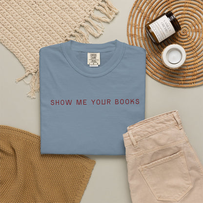 Show_Me_Your_Books_Red_text_Ice_Blue