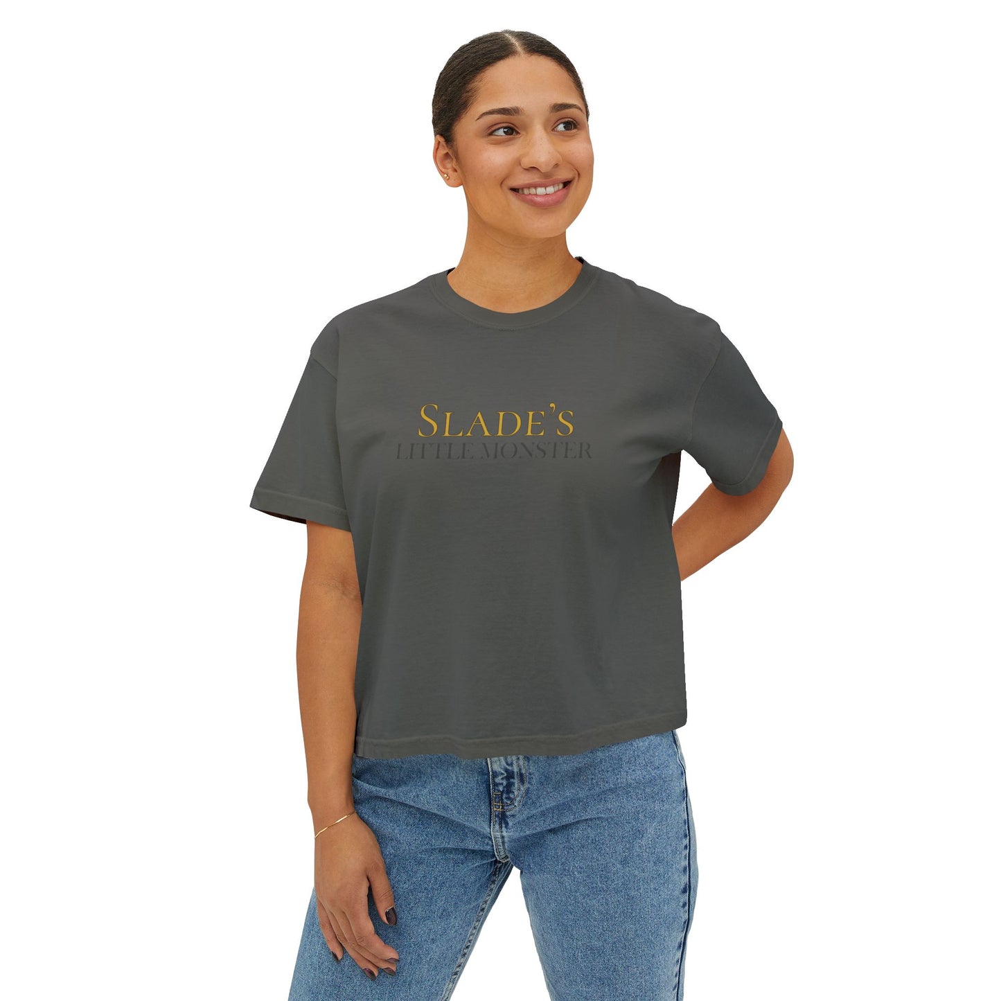 Slade Little Monster Women's Boxy Tee Pepper mockup