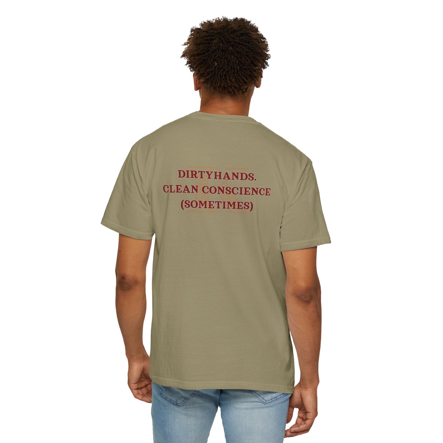 T-shirt Dirtyhands Kaz Brekker Six of Crows Khaki Mockup