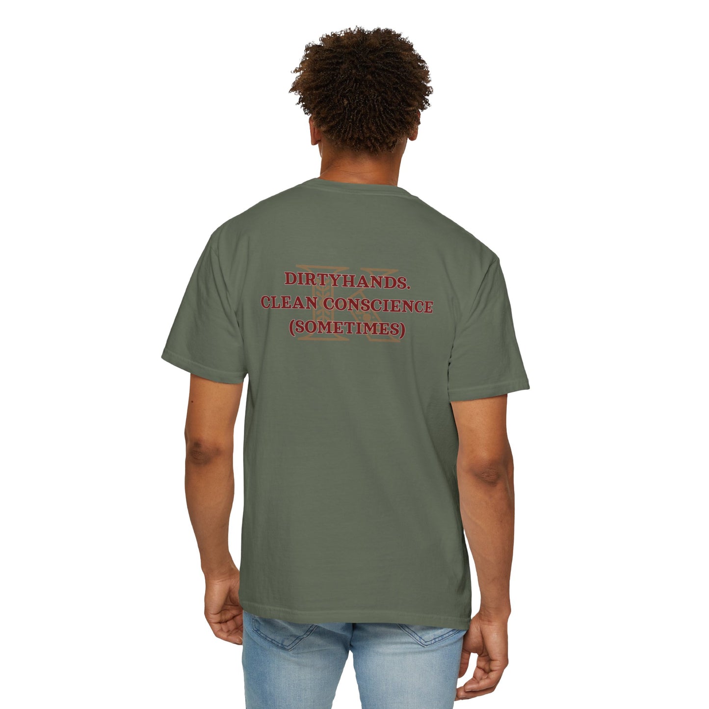 T-shirt Dirtyhands Kaz Brekker Six of Crows moss Mockup