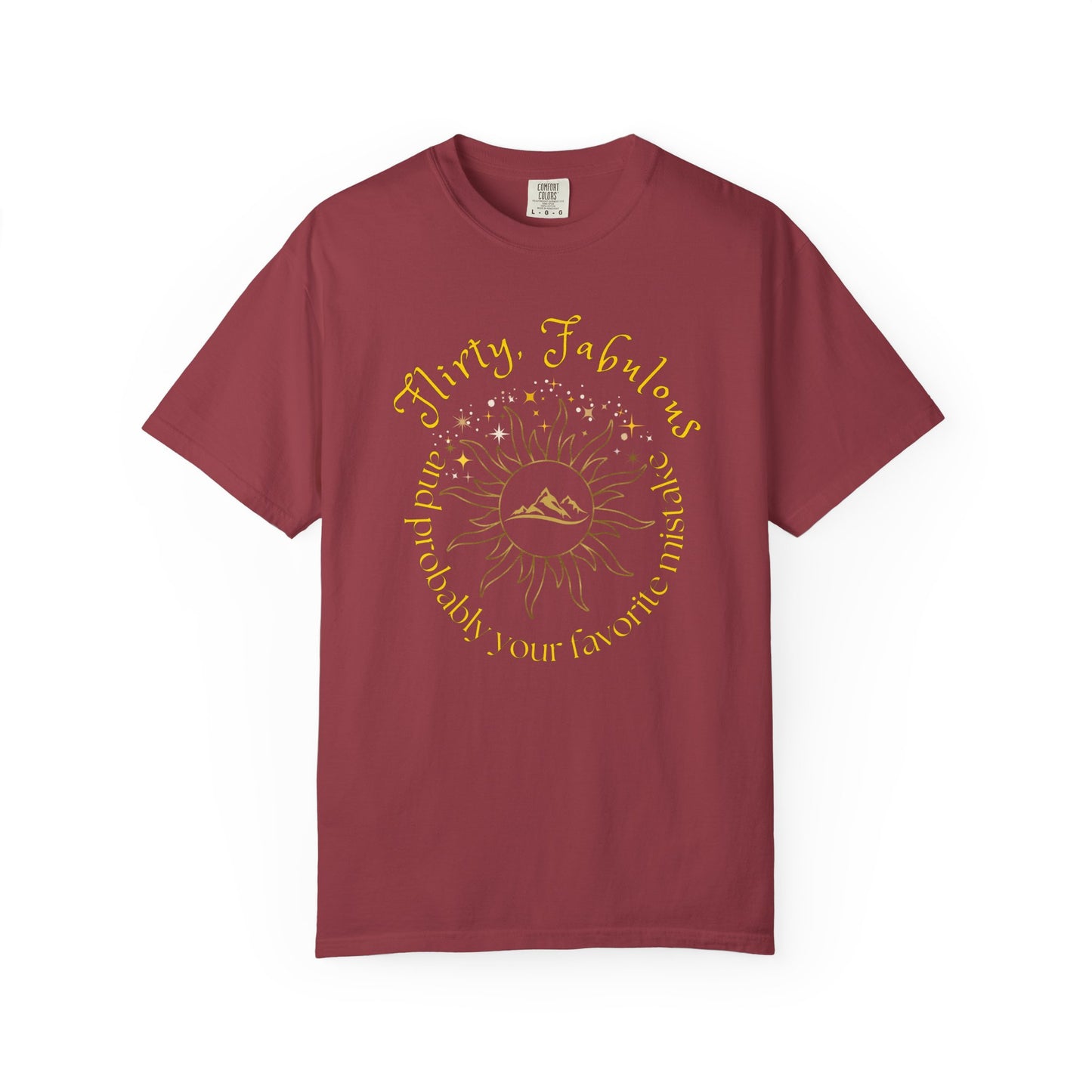 T-shirt with 'Flirty, fabulous, and probably your favorite mistake' quote by HELION, ACOTAR Series Chili