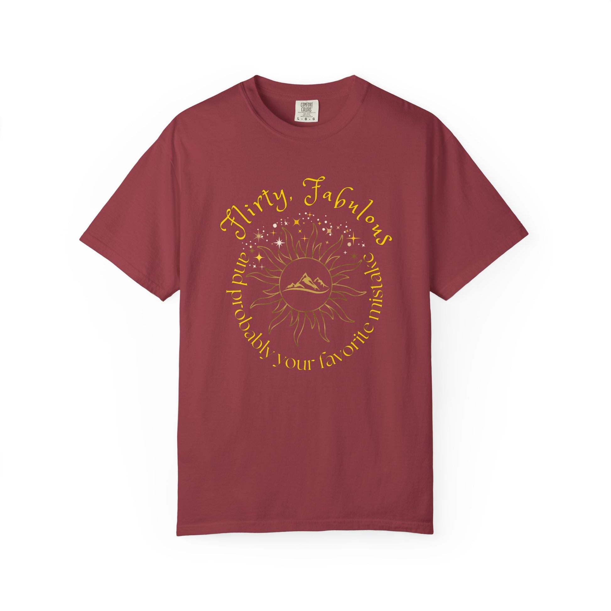T-shirt with 'Flirty, fabulous, and probably your favorite mistake' quote by HELION, ACOTAR Series Chili
