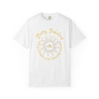 T-shirt with 'Flirty, fabulous, and probably your favorite mistake' quote by HELION, ACOTAR Series White