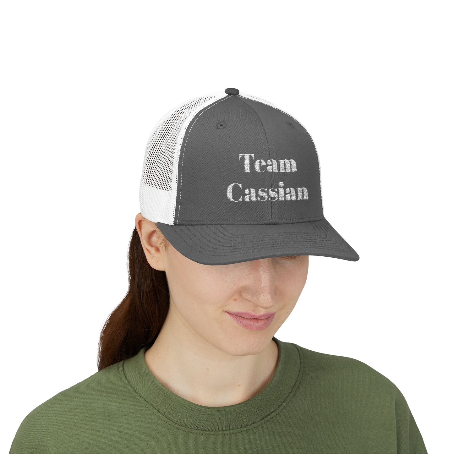 Team Cassian Trucker Hat Charcoal/White