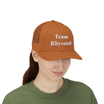 Team Rhysand Sparkly Trucker Hat Caramel Mockup 2
