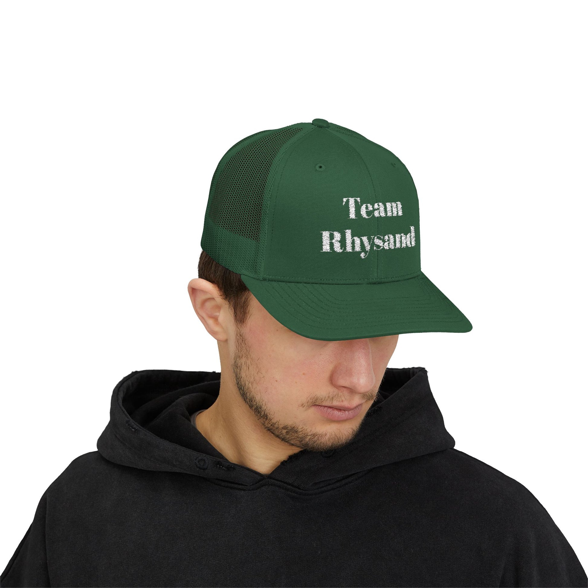 Team Rhysand Sparkly Trucker Hat Evergreen mockup