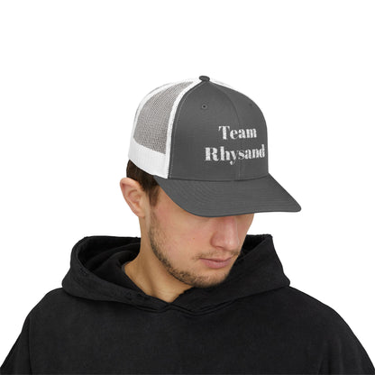 Team Rhysand Sparkly Trucker Hat mockup/White mockup