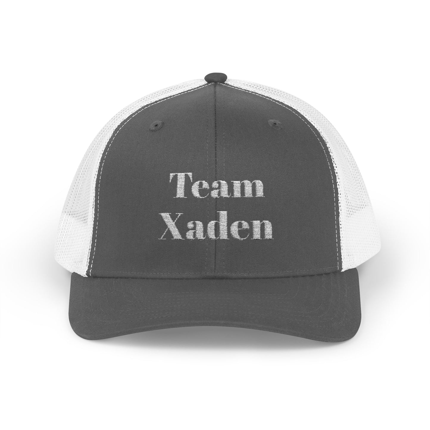 Team Xaden Trucker Hat Charcoal/White