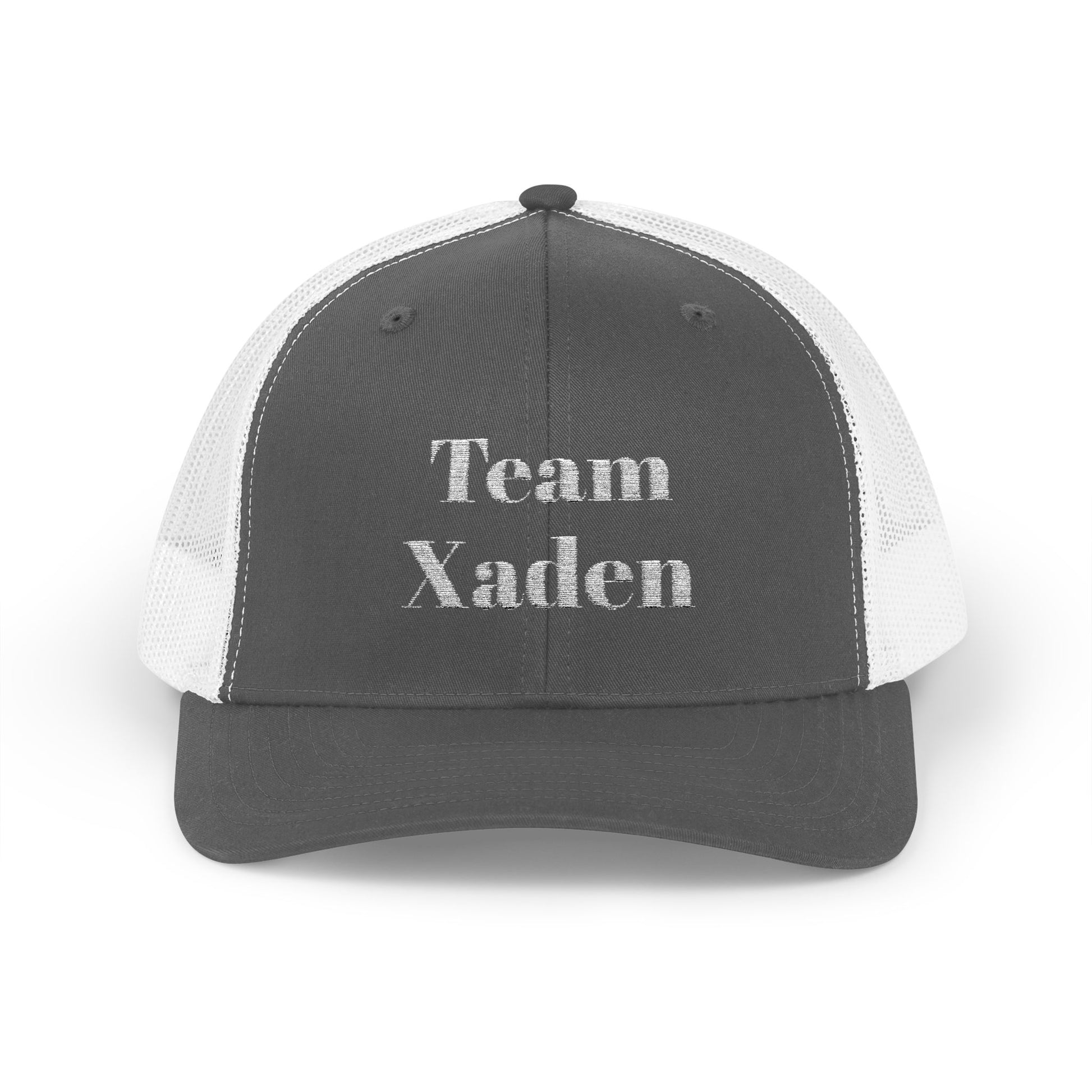 Team Xaden Trucker Hat Charcoal/White