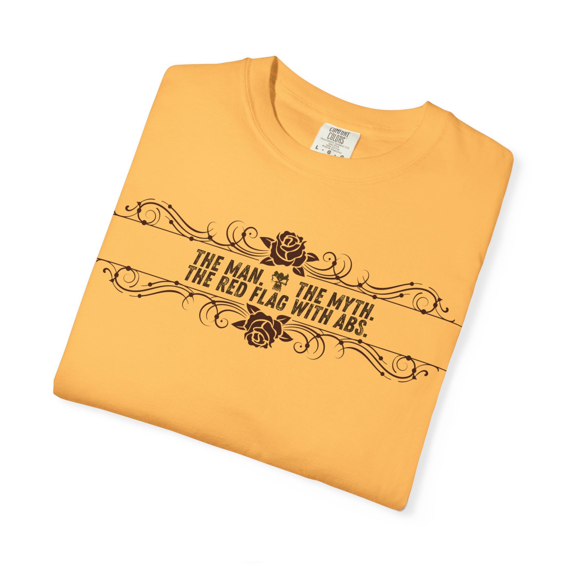 The Man, The Myth, The Red Flag with Abs Shirt Citrus