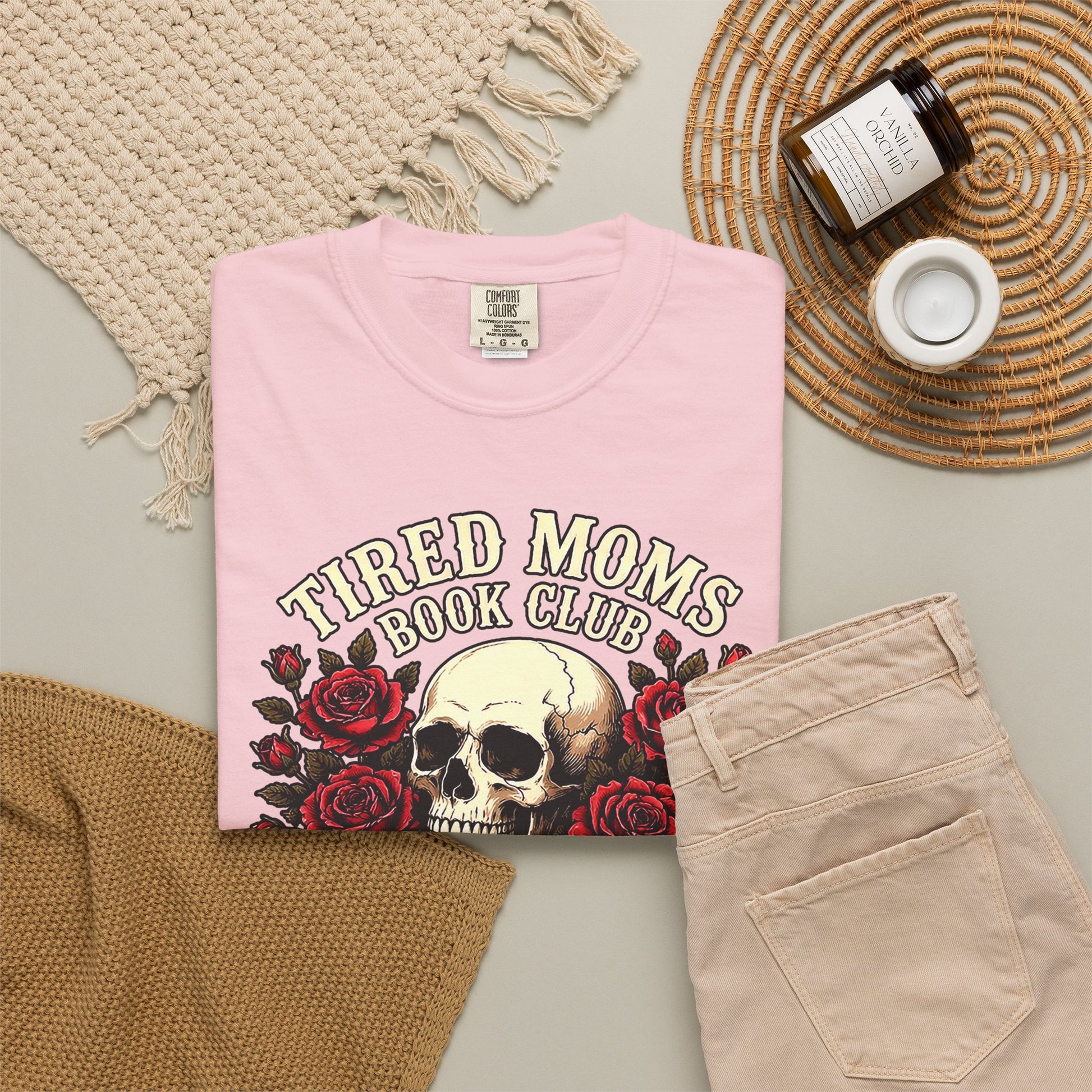 Tired_Moms_T-Shirt_Skull_Colorful_Blossom