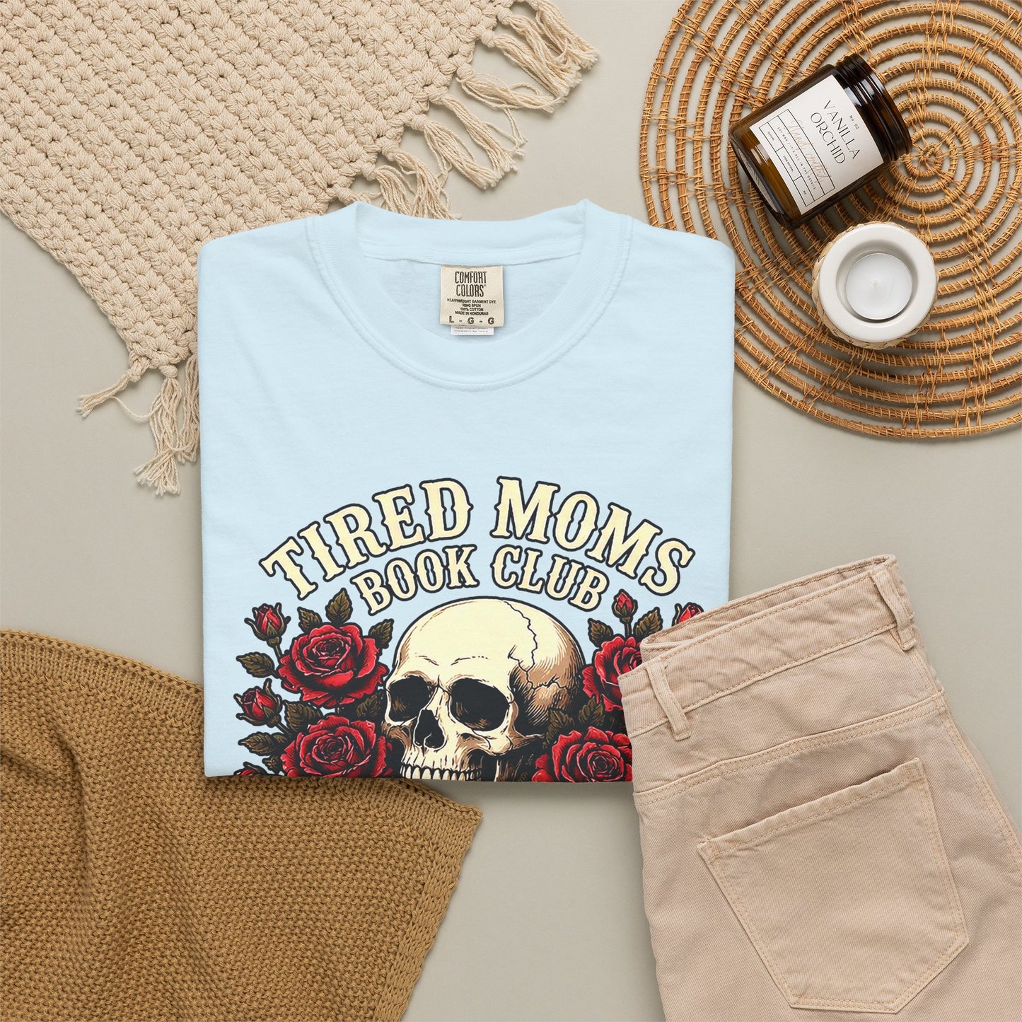 Tired_Moms_T-Shirt_Skull_Colorful_Chambray