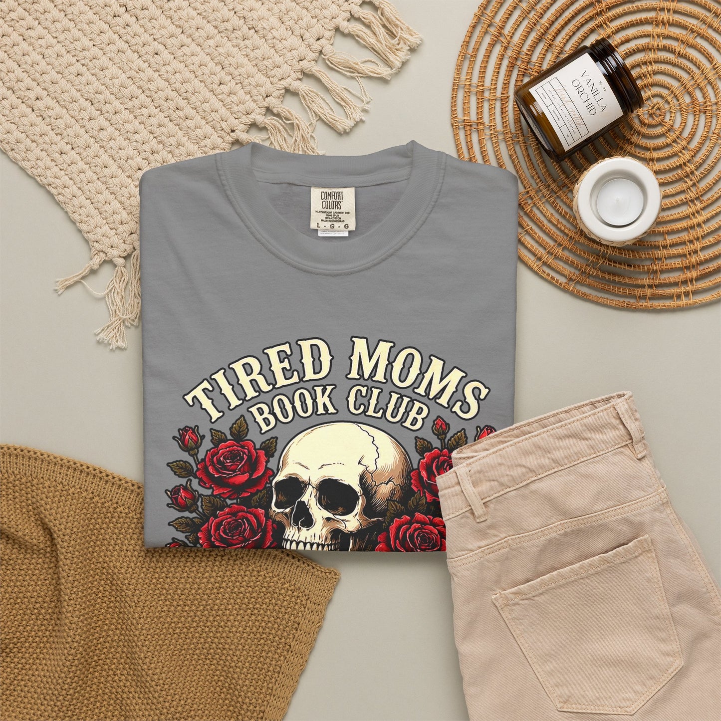 Tired_Moms_T-Shirt_Skull_Colorful_Grey