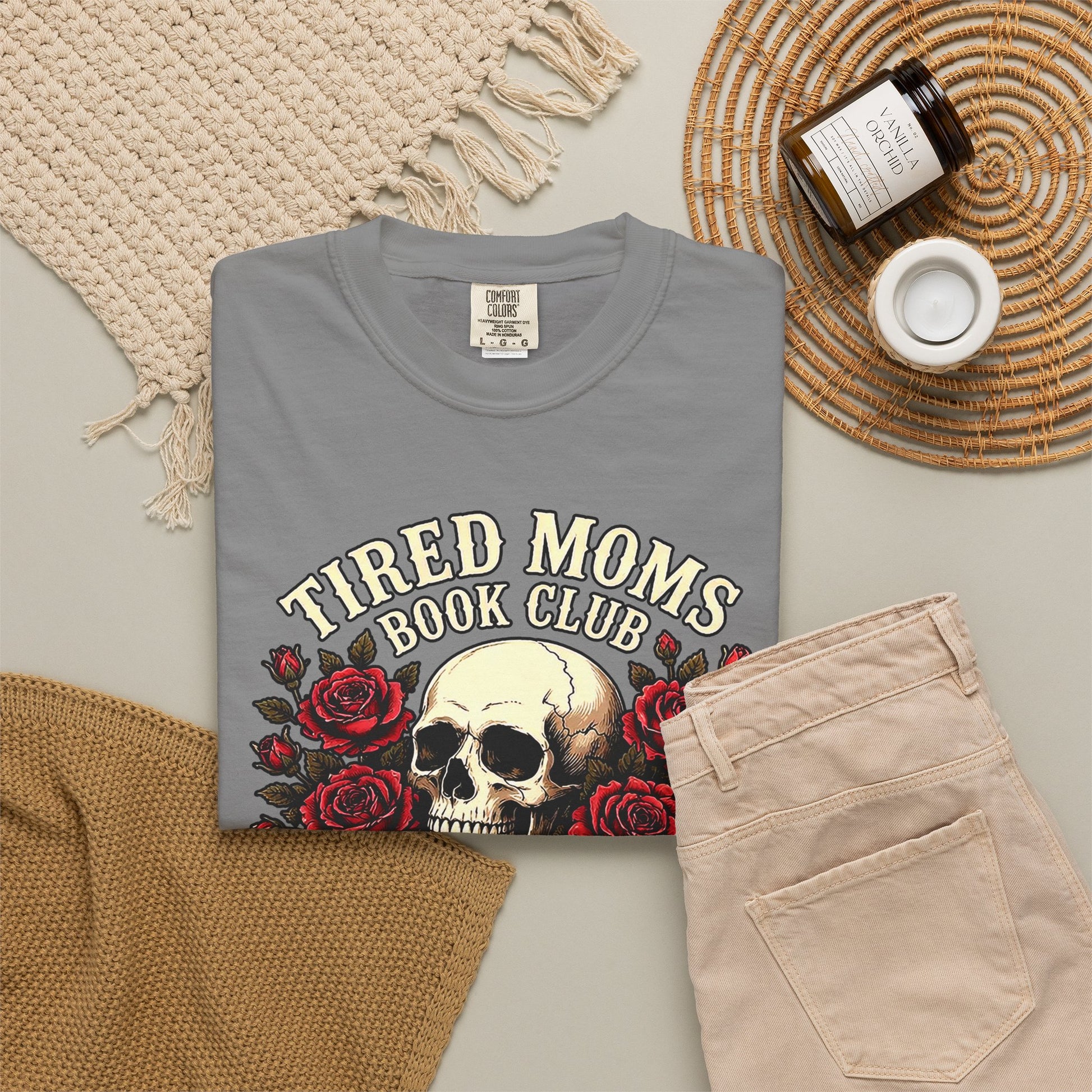 Tired_Moms_T-Shirt_Skull_Colorful_Grey