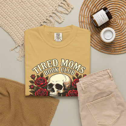 Tired_Moms_T-Shirt_Skull_Colorful_Mustard