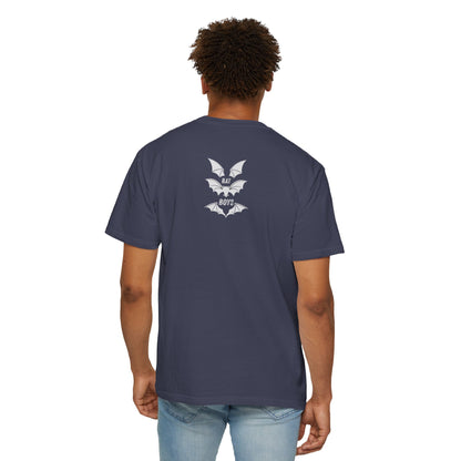Unisex Garment-Dyed 'Bat Boys' Graphic T-Shirt Denim