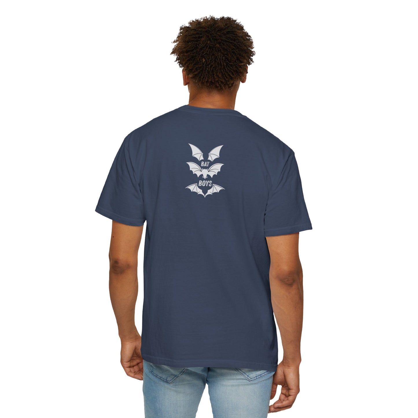 Unisex Garment-Dyed 'Bat Boys' Graphic T-Shirt Midnight