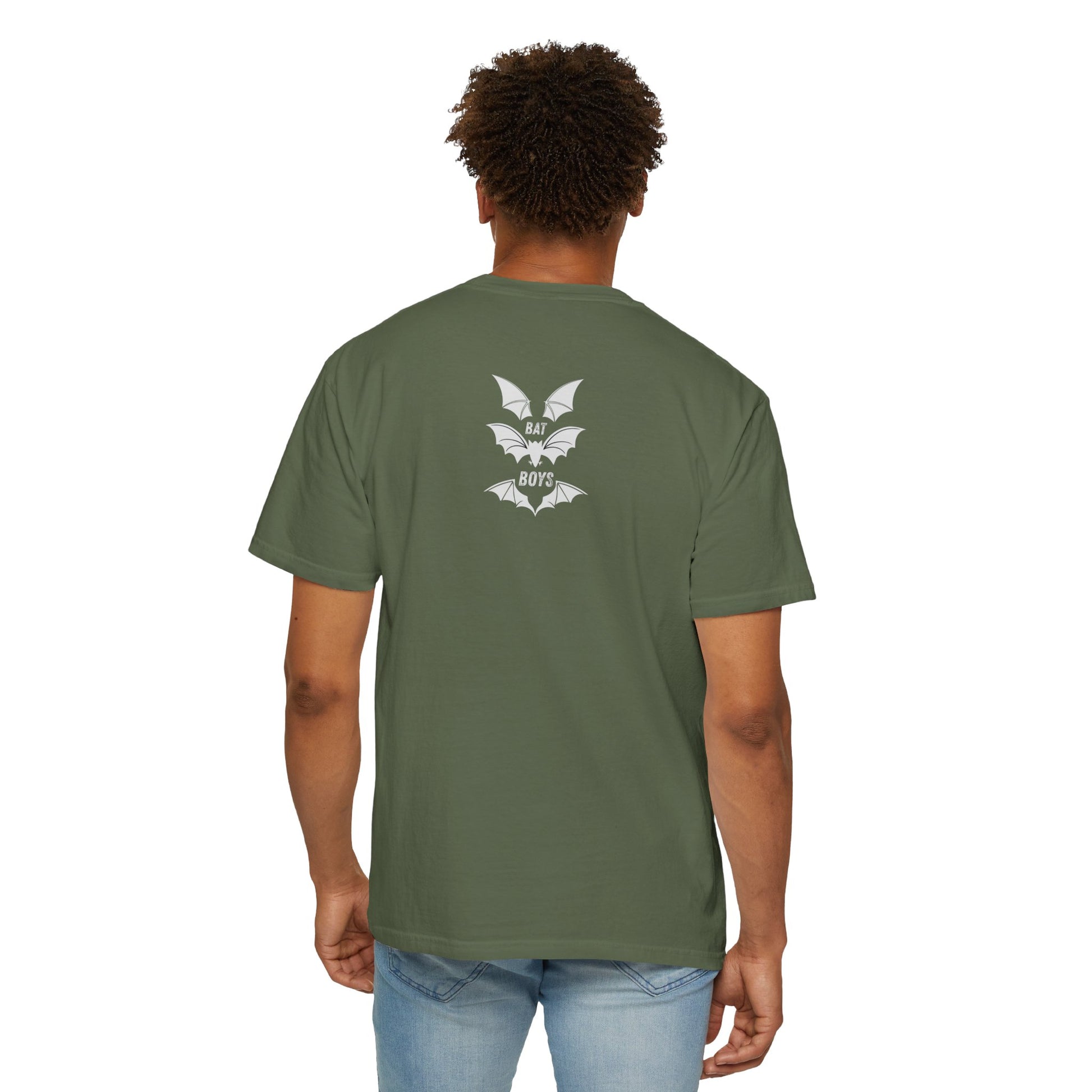 Unisex Garment-Dyed 'Bat Boys' Graphic T-Shirt Sage