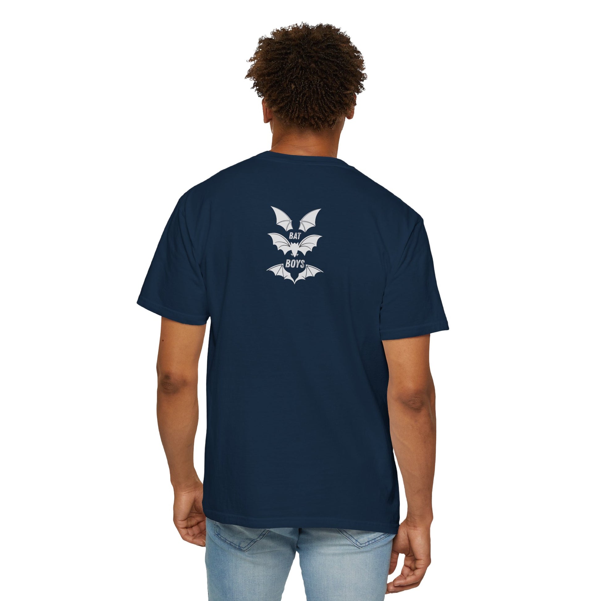 Unisex Garment-Dyed 'Bat Boys' Graphic T-Shirt True Navy