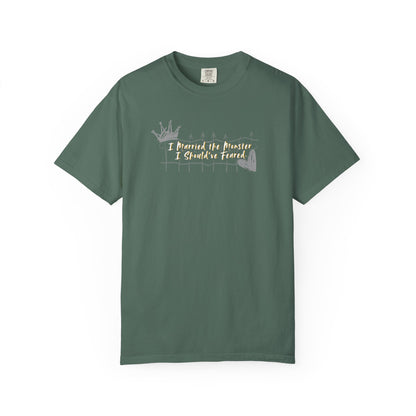 Unisex T-shirt 'I Married the Monster I Should've Feared' King of Battle and Blood by Scarlett St Clair Blue Spruce