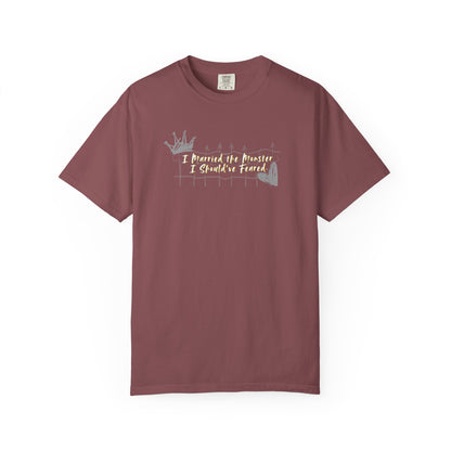 Unisex T-shirt 'I Married the Monster I Should've Feared' King of Battle and Blood by Scarlett St Clair Brick