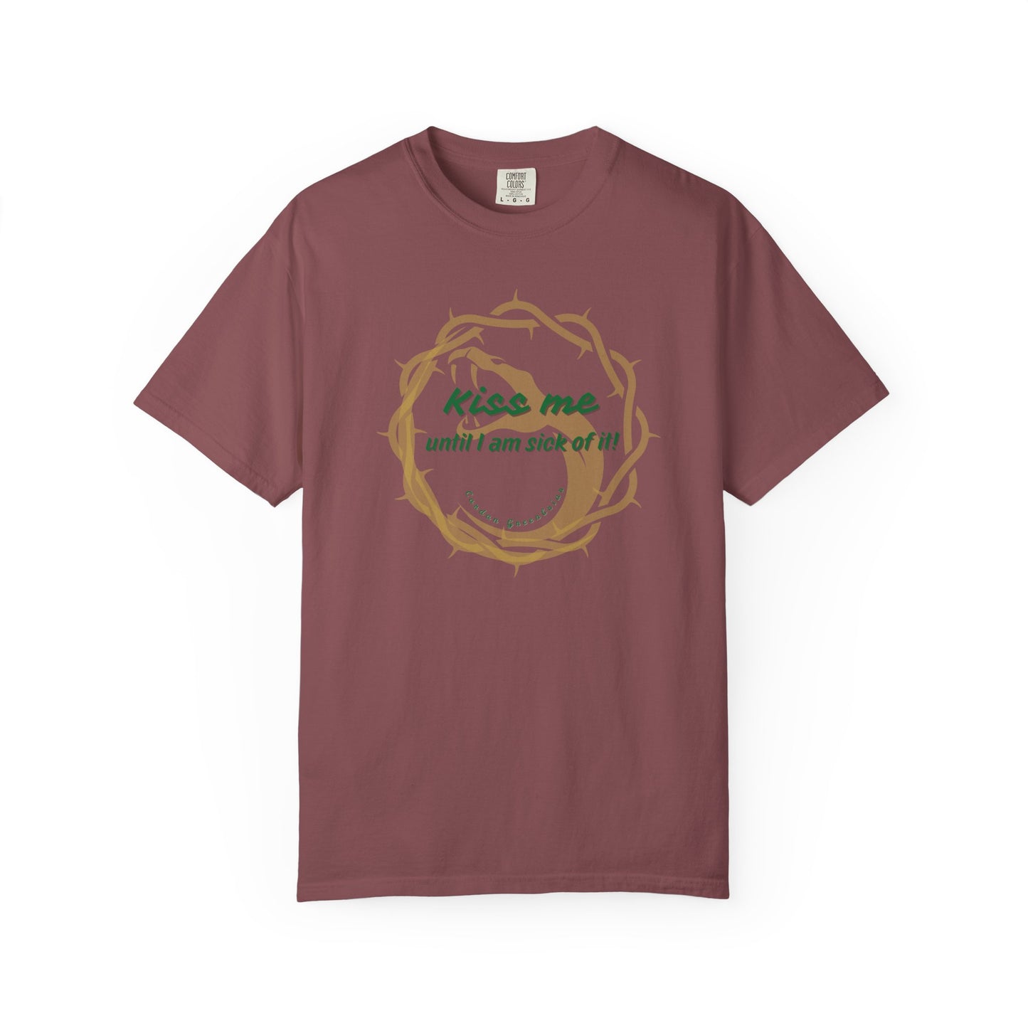 Unisex T-shirt "Kiss Me until I am Sick of it" Brick