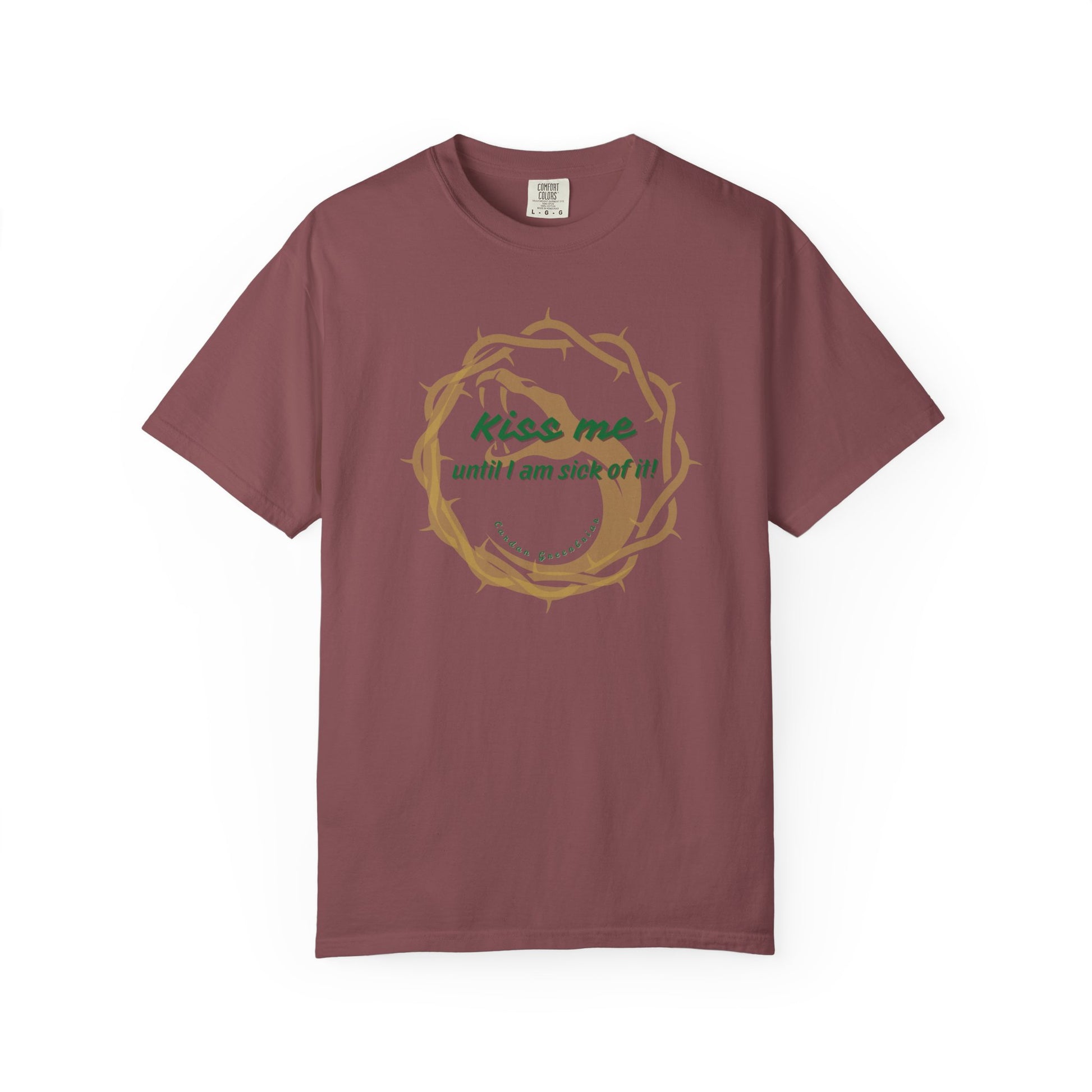 Unisex T-shirt "Kiss Me until I am Sick of it" Brick