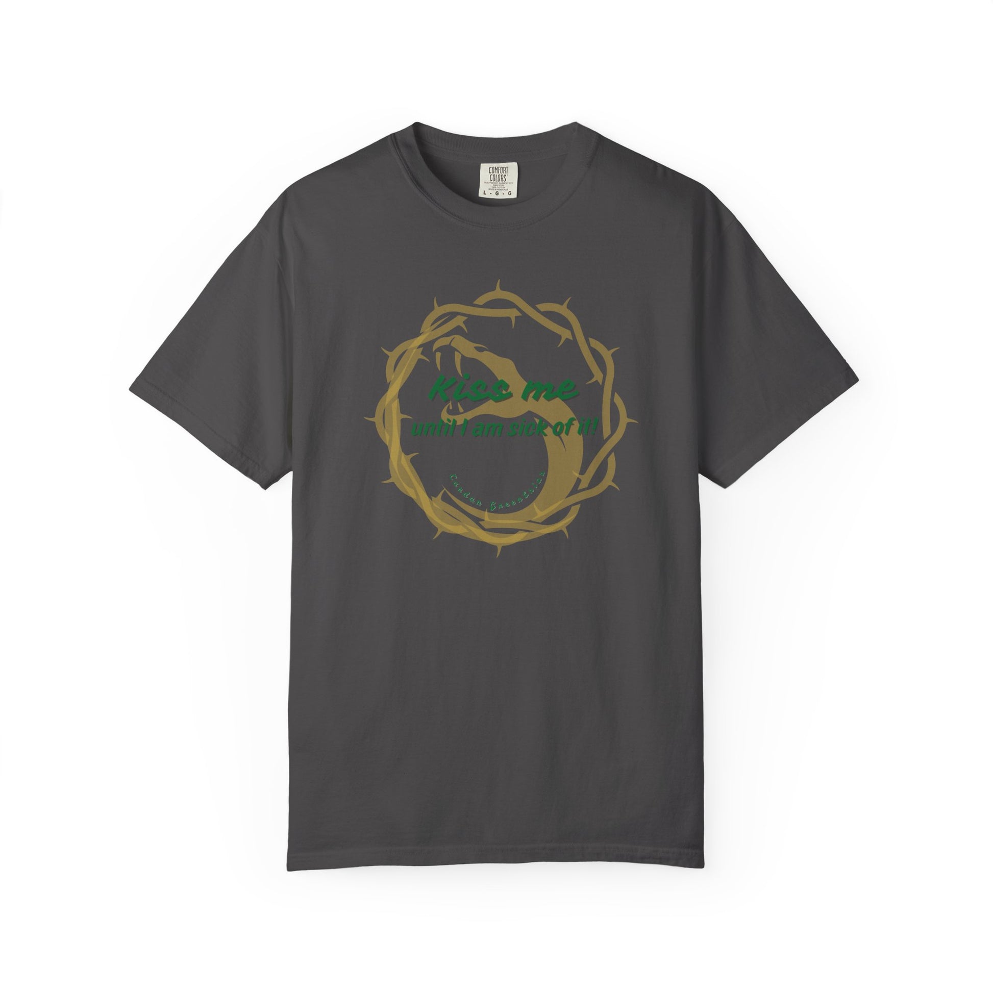 Unisex_T-shirt_Kiss_Me_until_I_am_Sick_of_it Graphite 2