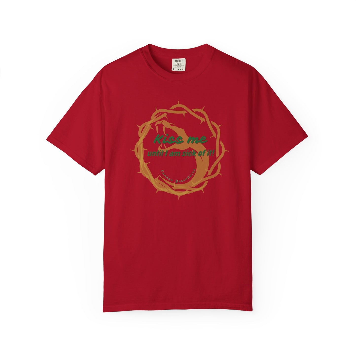 Unisex_T-shirt_Kiss_Me_until_I_am_Sick_of_it Red