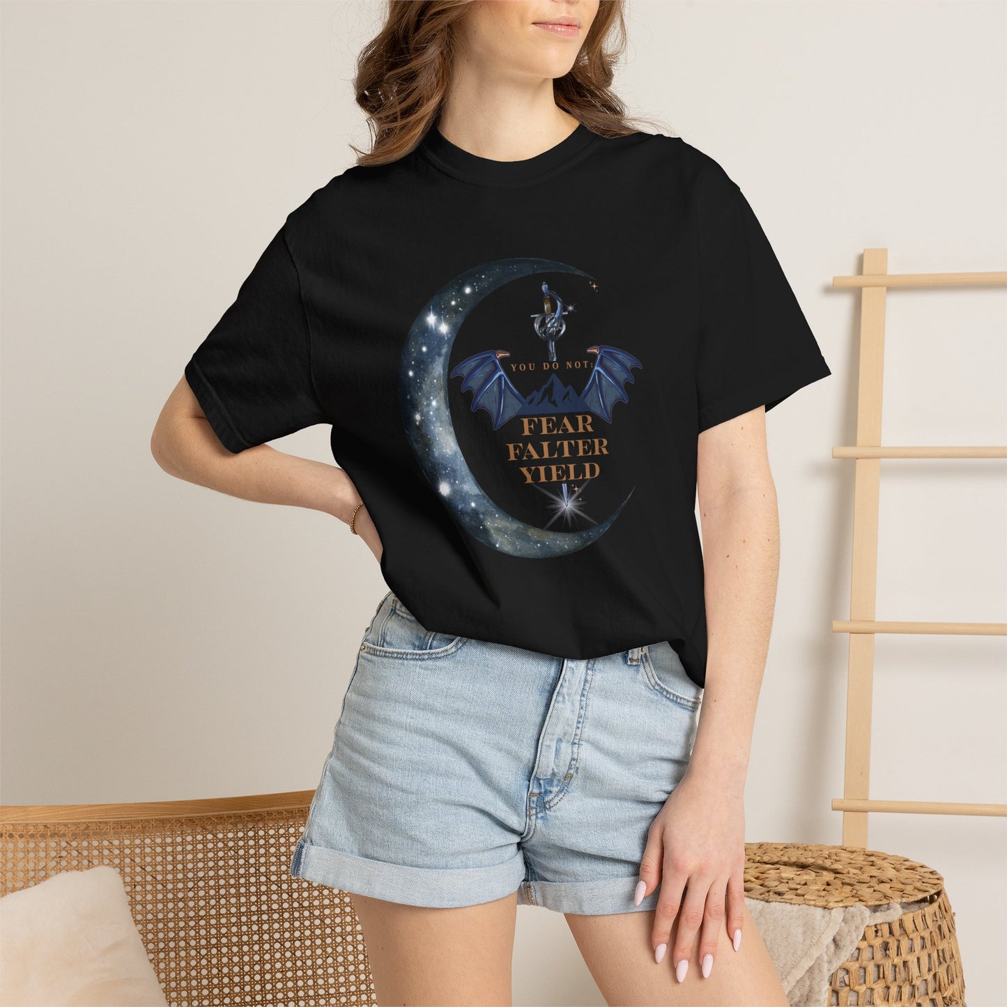 You Do Not Fear, Falter, Yield Tee | Fourth Wing Quote Shirt for BookTok Readers