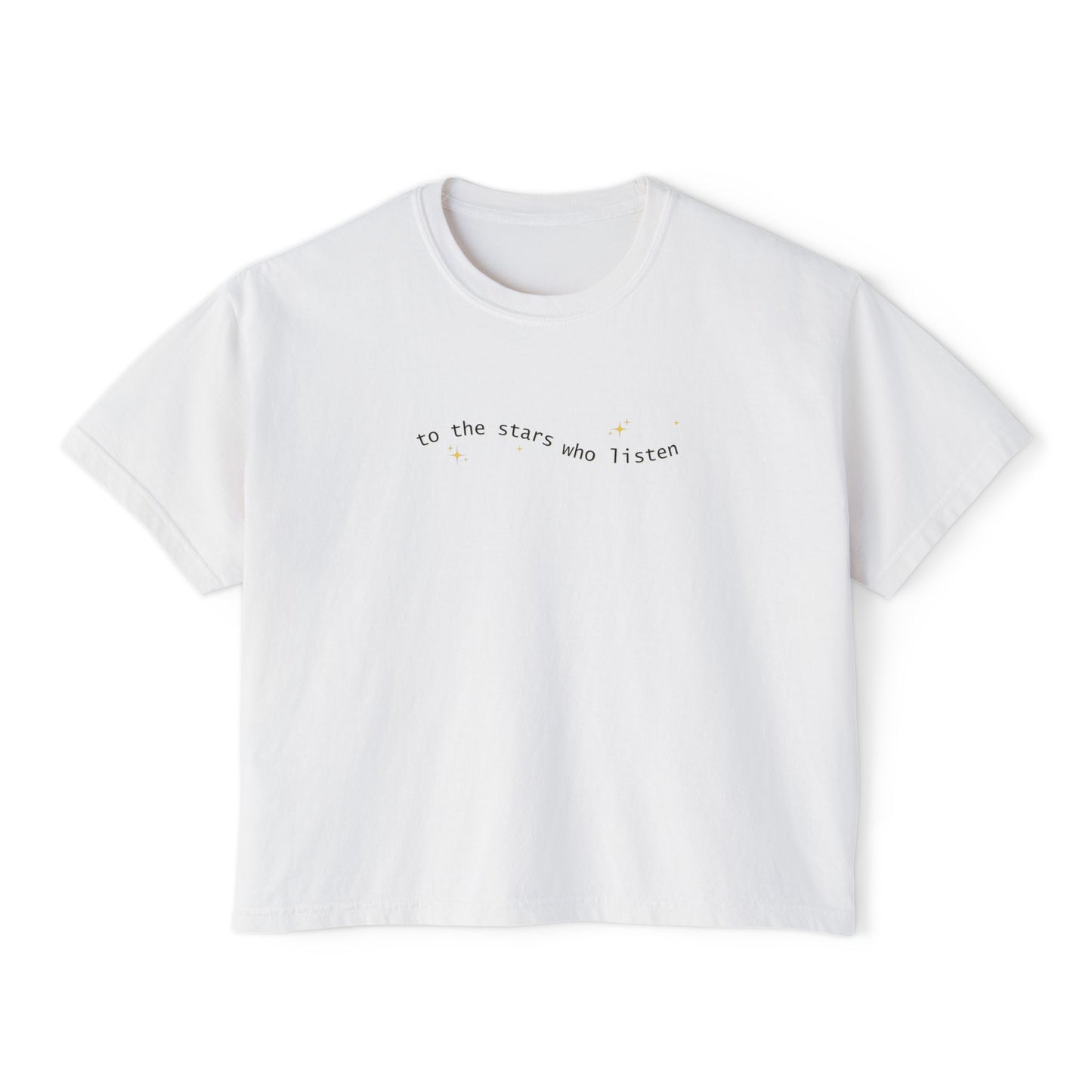 to_the_stars_who_listen_boxy_tee_White