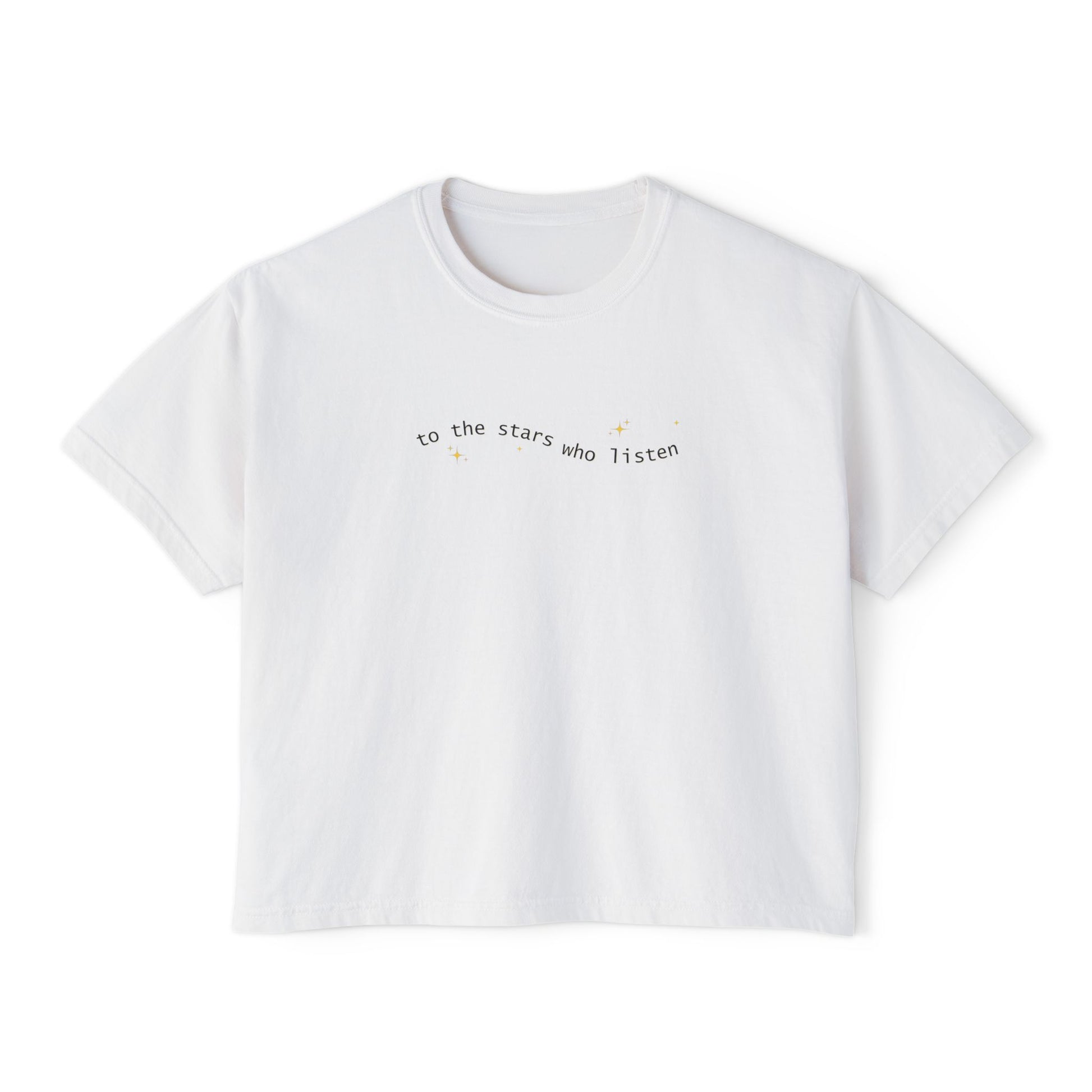 to_the_stars_who_listen_boxy_tee_White
