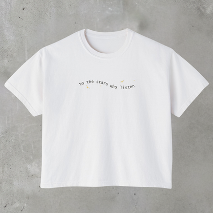 to_the_stars_who_listen_boxy_tee_White